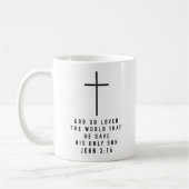 Gott so liebte diese Welt Johannes 3 16 Kaffeetasse (Links)
