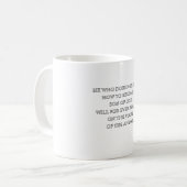Gott-Sohn werden - spirituelle Zitat-Kaffee-Tasse Kaffeetasse (Vorderseite Links)