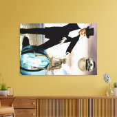Gott spielt 1 leinwanddruck (Insitu (Wohnzimmer))
