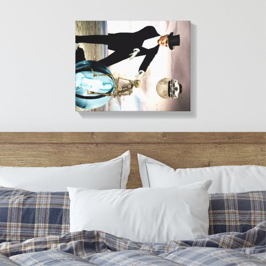 Gott spielt 1 leinwanddruck (Insitu (Schlafzimmer))