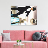 Gott spielt 1 leinwanddruck (Insitu (Wohnzimmer))