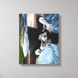 Gott spielt 2 leinwanddruck