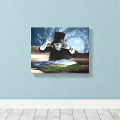 Gott spielt 2 leinwanddruck (Insitu (Holzboden))