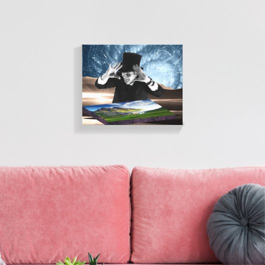 Gott spielt 2 leinwanddruck (Insitu (Wohnzimmer))