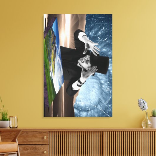 Gott spielt 2 leinwanddruck (Insitu (Wohnzimmer))