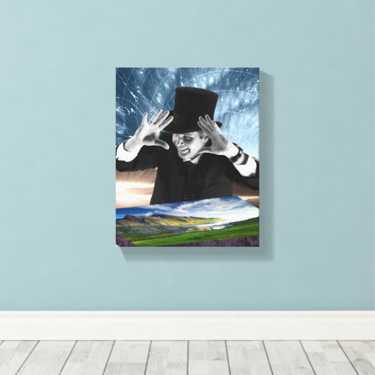 Gott spielt 2 leinwanddruck (Insitu (Holzboden))