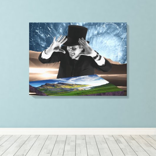 Gott spielt 2 leinwanddruck (Insitu (Holzboden))