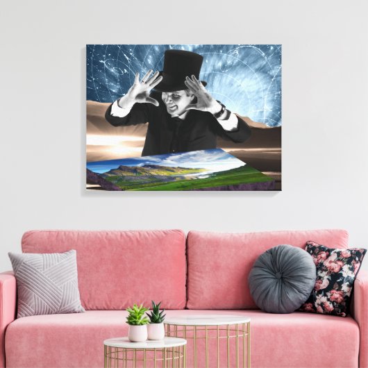 Gott spielt 2 leinwanddruck (Insitu (Wohnzimmer))