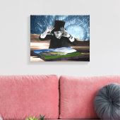 Gott spielt 2 leinwanddruck (Insitu (Wohnzimmer))