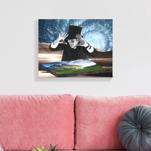 Gott spielt 2 leinwanddruck (Insitu (Wohnzimmer))