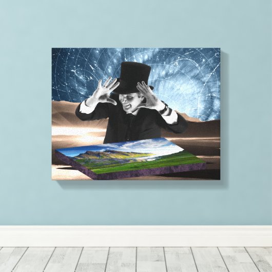 Gott spielt 2 leinwanddruck (Insitu (Holzboden))