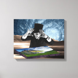 Gott spielt 2 leinwanddruck