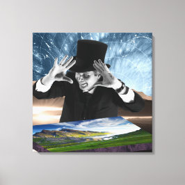 Gott spielt 2 leinwanddruck