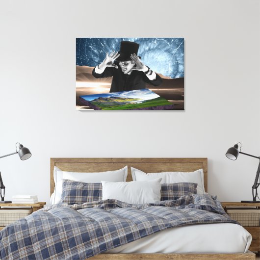 Gott spielt 2 leinwanddruck (Insitu (Schlafzimmer))