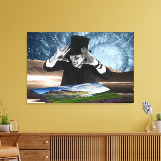 Gott spielt 2 leinwanddruck (Insitu (Wohnzimmer))