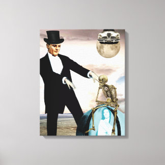 Gott spielt Leinwand