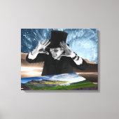 Gott spielt leinwanddruck (Vorderseite)