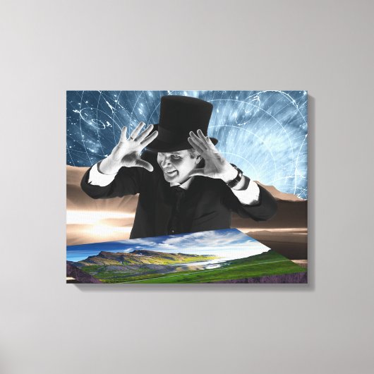 Gott spielt leinwanddruck (Vorderseite)