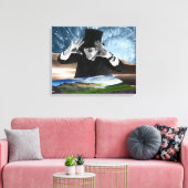 Gott spielt leinwanddruck (Insitu (Wohnzimmer))