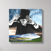 Gott spielt leinwanddruck (Vorderseite)