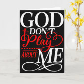 Gott spielt nicht um mich Inspirierender Glaube Karte (Gelbe Blume)