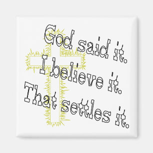 Gott sprach es magnet