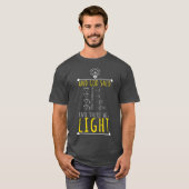 Gott sprach Formeln und es gab Lichtphysik T-Shirt (Vorne ganz)