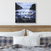 Gott stärkt mich Bibelverse Leinwanddruck (Insitu (Schlafzimmer))