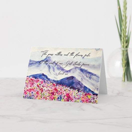 Gott steht für immer Grußkarte Karte (Vorderseite)