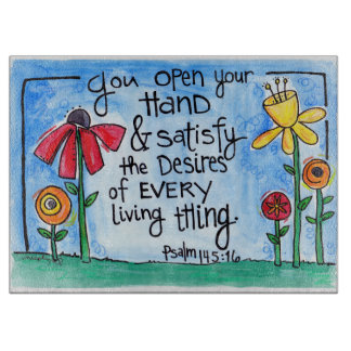 Gott stellt unseren jeden Wunsch zufrieden Schneidebrett