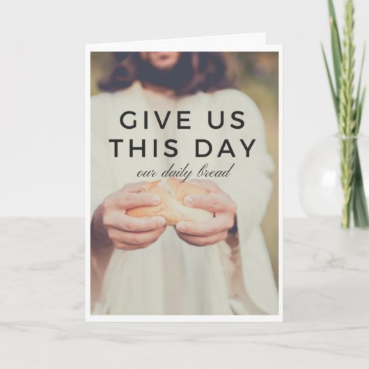 Gott stellt zur Verfügung Feiertagskarte (Vorderseite)