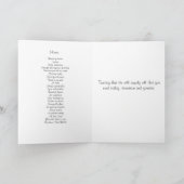 Gott stellt zur Verfügung Feiertagskarte (Innenseite)