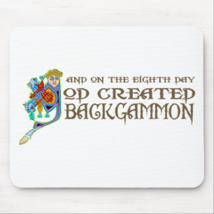 Gott stellte Backgammon her Mousepad