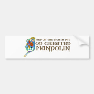 Gott stellte Mandoline her Autoaufkleber