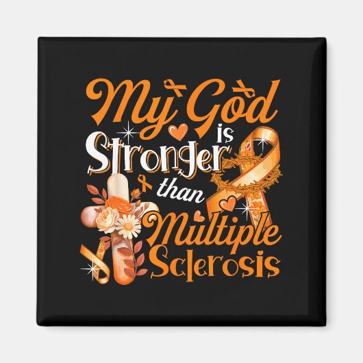 Gott Stolz Stärker Als Multiple-Sklerose-Kostüm Magnet (Vorne)