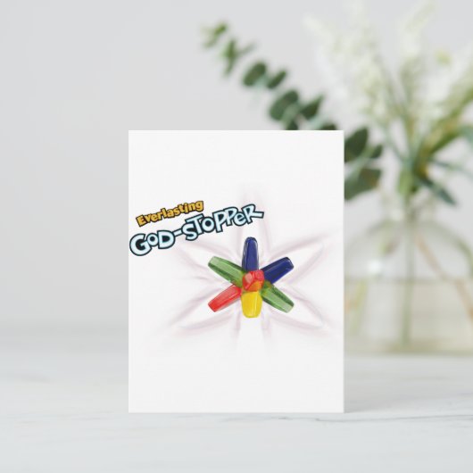 Gott-Stopper Postkarte (Stehend Vorderseite)
