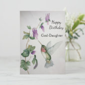 Gott-Tochter Birthday Hummingbird Wassercolor (Stehend Vorderseite)