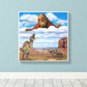 Gott töten die Dinosaurier Canvas Print Wall Art Leinwanddruck (Insitu (Holzboden))