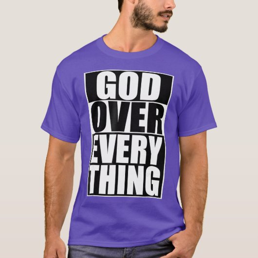 Gott über alles Coole Christliche T - Shirt Funny (Vorderseite)