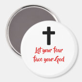 Gott über Angst Magnet (Vorderseite/Rückseite)