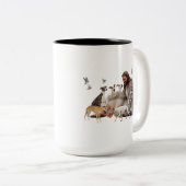 Gott umgeben von Whippet Zweifarbige Tasse (VorderseiteRechts)