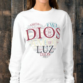 Gott und der Glaube Herz Frauen Christliches Spani Sweatshirt