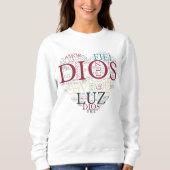 Gott und der Glaube Herz Frauen Christliches Spani Sweatshirt (Vorderseite)