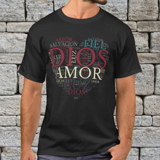 Gott und der Glaube Herzens Das Christliche Spanis T-Shirt