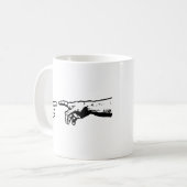 Gott und die Maschinen-Hände Kaffeetasse (Vorderseite Links)
