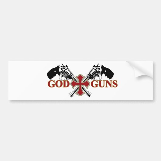 Gott und Gewehre Autoaufkleber (Vorne)