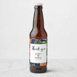 Gott und Marine | Tropischer Polterabend - Bier Bierflaschenetikett