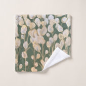 Gott-und weiße Mohnblumen-Grafik Badhandtuch Set (Waschlappen)