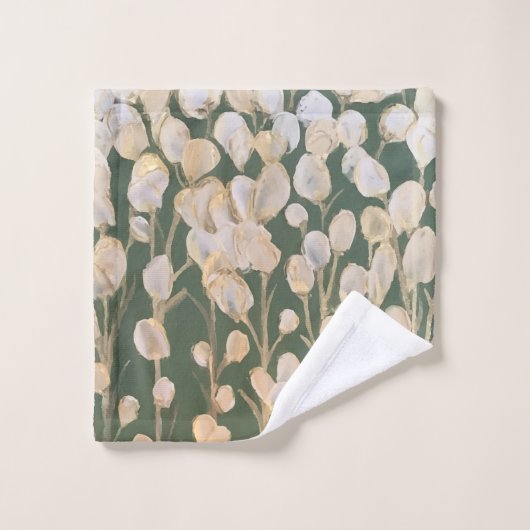 Gott-und weiße Mohnblumen-Grafik Badhandtuch Set (Waschlappen)