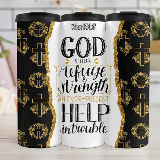 Gott unsere Zuflucht Stärke und je ein Problem Thermosbecher